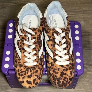 Madden Girl Leopard Print Sneakers with White Details
